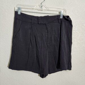 Forever 21 Shorts Womens Black Pleated High-Waist Large